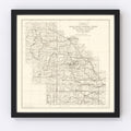 Vintage Black Hills National Forest Map 1917