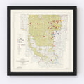 Vintage Black Hills National Forest Map 1962