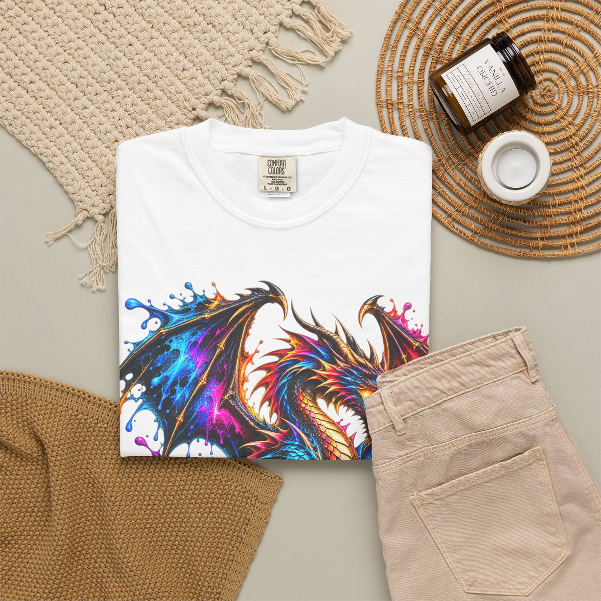 Vibrant Watercolor Dragon T-Shirt
