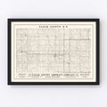 Vintage Map of Faulk County, South Dakota 1900