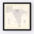 Vintage Map of Sturgis, South Dakota 1969