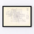 Vintage Map of Spearfish, South Dakota 1969