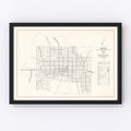 Vintage Map of Custer, South Dakota 1969