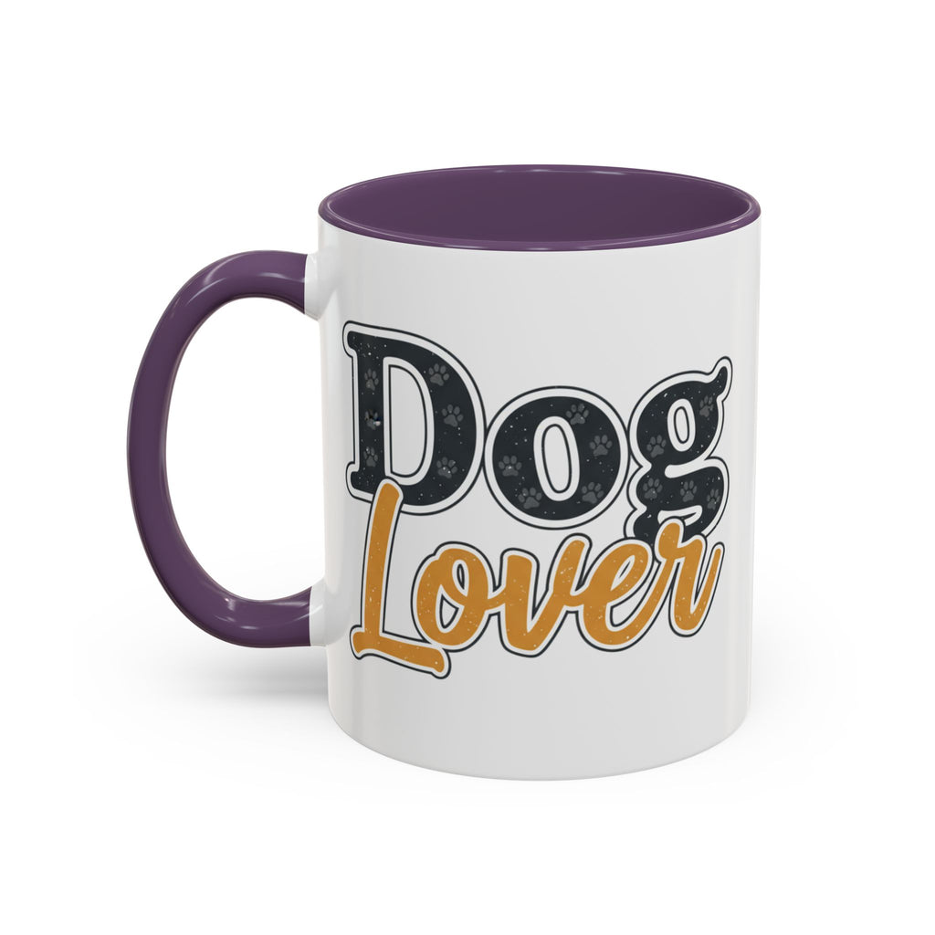 Dog Lover Accent Coffee Mug — 'Dog Lover' 11/15oz Ceramic Mug