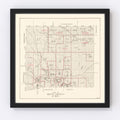 Vintage Map of Butte County, South Dakota 1936