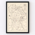 Vintage Black Hills Map 1939