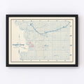 Vintage Map of Campbell County, South Dakota 1947