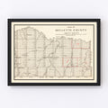 Vintage Map of Mellette County, South Dakota 1900