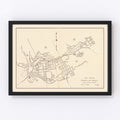 Vintage Map of Lead, South Dakota 1937