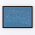 Vintage Map of South Dakota 1930