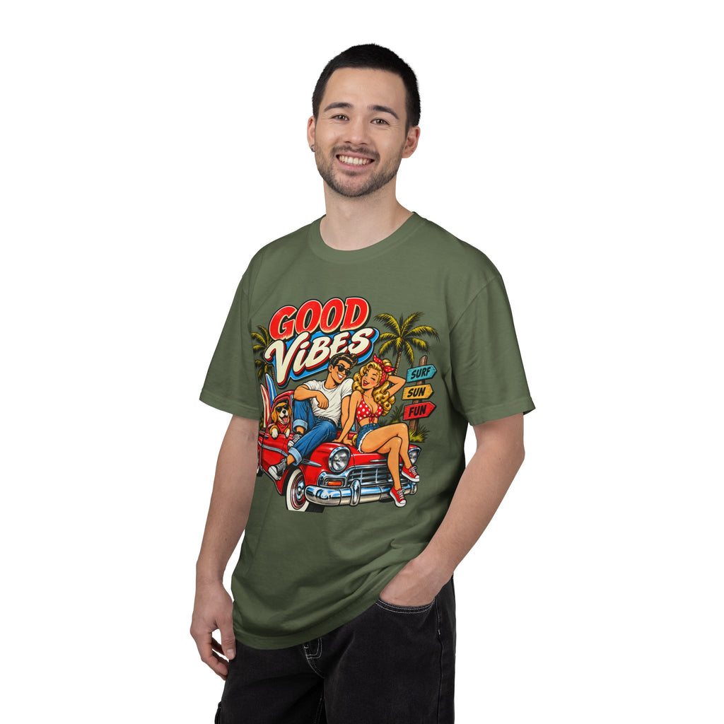 Good Vibes Retro Beach T-Shirt