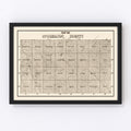 Vintage Map of McPherson County, South Dakota 1914