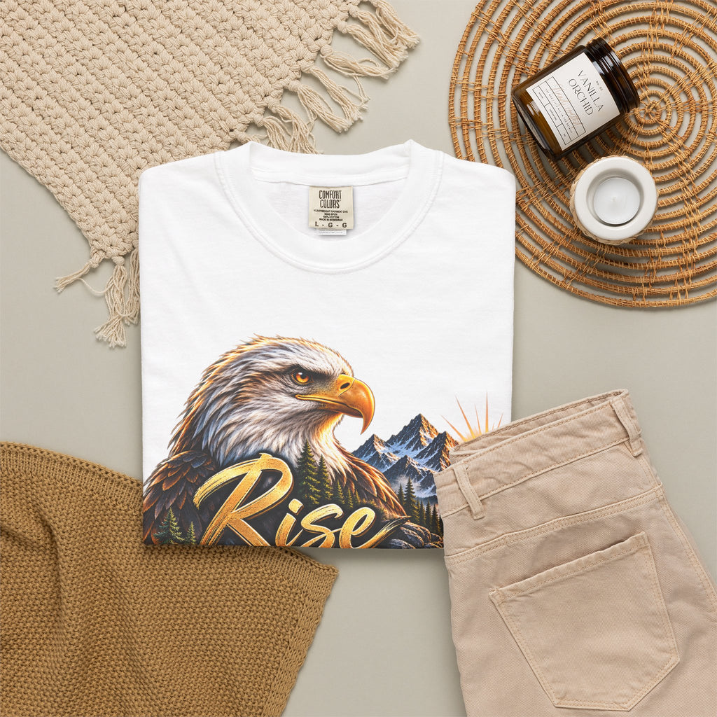 Rise Stronger Every Day Eagle T-Shirt — Motivational Nature Graphic Tee