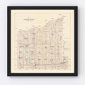 Vintage Map of Haakon County, South Dakota 1900