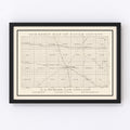 Vintage Map of Faulk County, South Dakota 1900