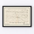Vintage Map of Faulk County, South Dakota 1901