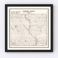 Vintage Map of Sanborn County, South Dakota 1900