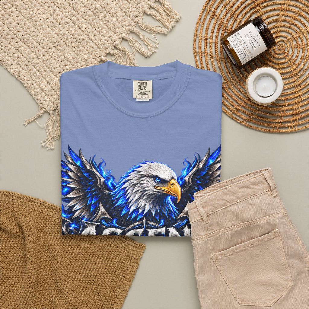 Ascend Eagle T-Shirt — Bold Blue Eagle Graphic Tee