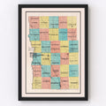 Vintage Map of Clay County, Minnesota 1907