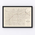Vintage Map of Roseau County, Minnesota 1921