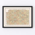 Vintage Map of Ottertail County, Minnesota 1916