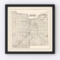 Vintage Map of Koochiching County, Minnesota 1919