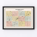 Vintage Map of Watonwan County, Minnesota 1907