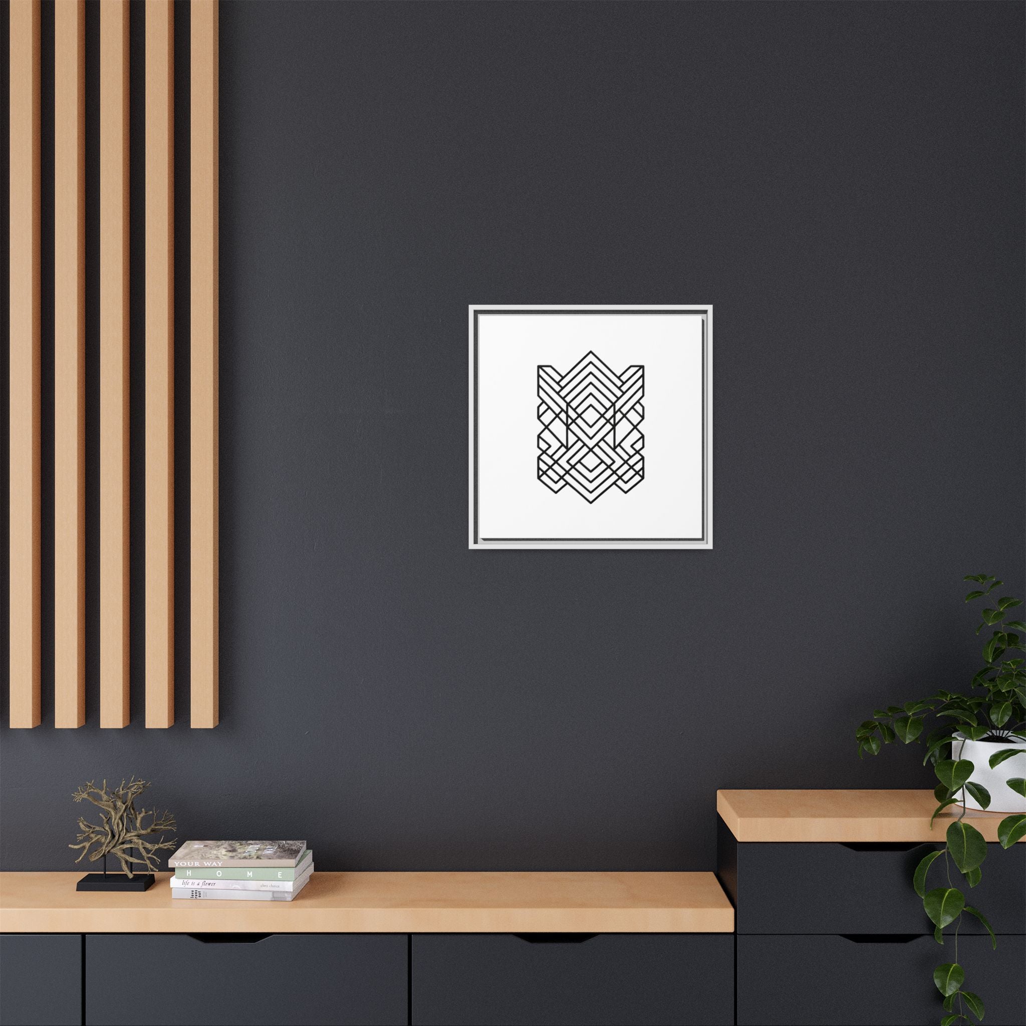 Framed Geometric Art Canvas
