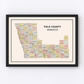 Vintage Map of Polk County, Minnesota 1907