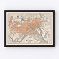 Vintage Map of St. Paul, Minnesota 1915