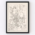 Vintage Map of Lakeland, Florida 1929