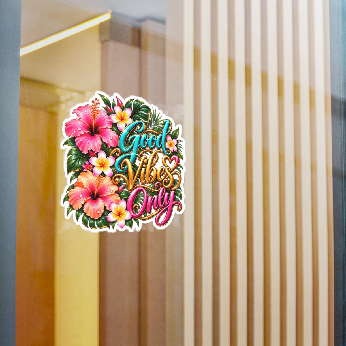 Good Vibes Only Floral Sticker – Vinyl Decal