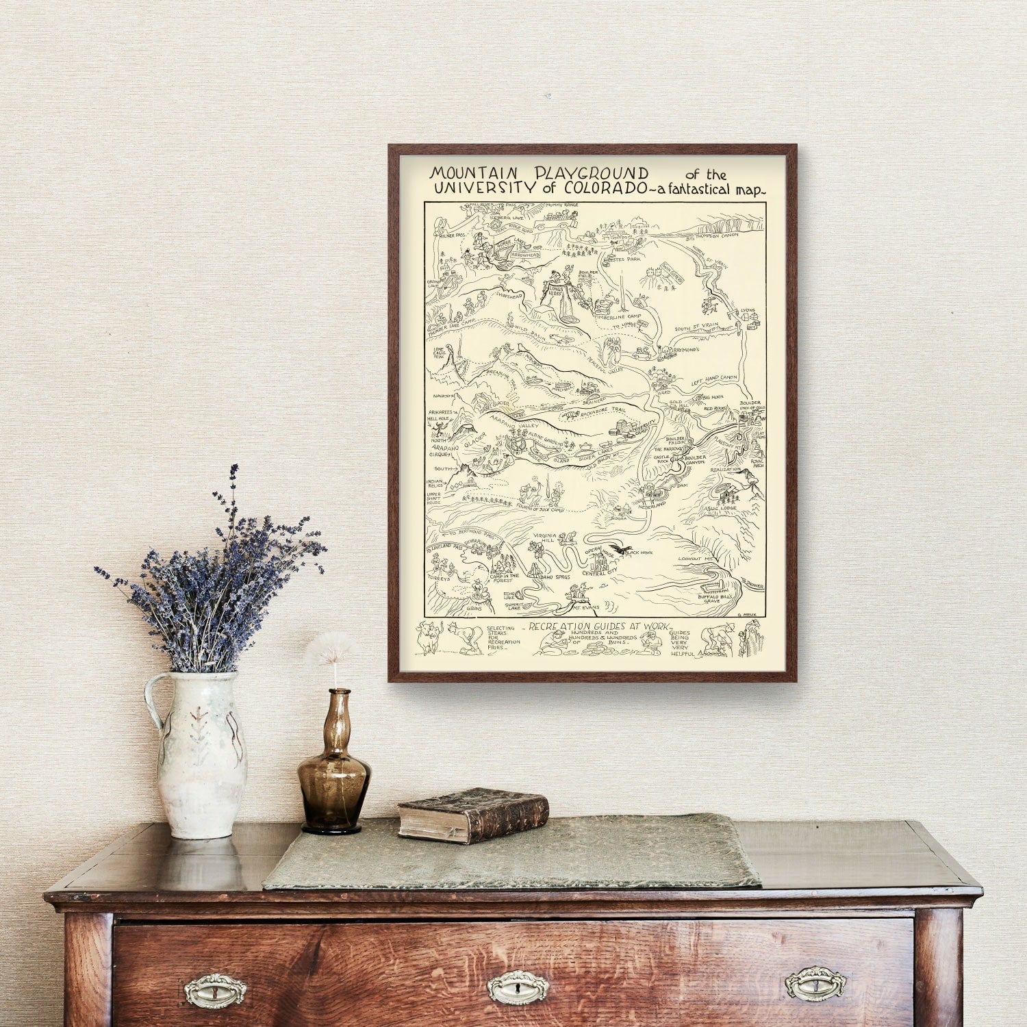 Vintage University of Colorado Map 1940