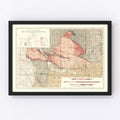Vintage Arbuckle Mountain Region Map 1903