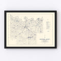 Vintage Map of Pontotoc County, Oklahoma 1936