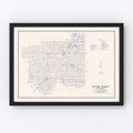 Vintage Map of Cotton County, Oklahoma 1936