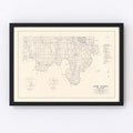 Vintage Map of Love County, Oklahoma 1936