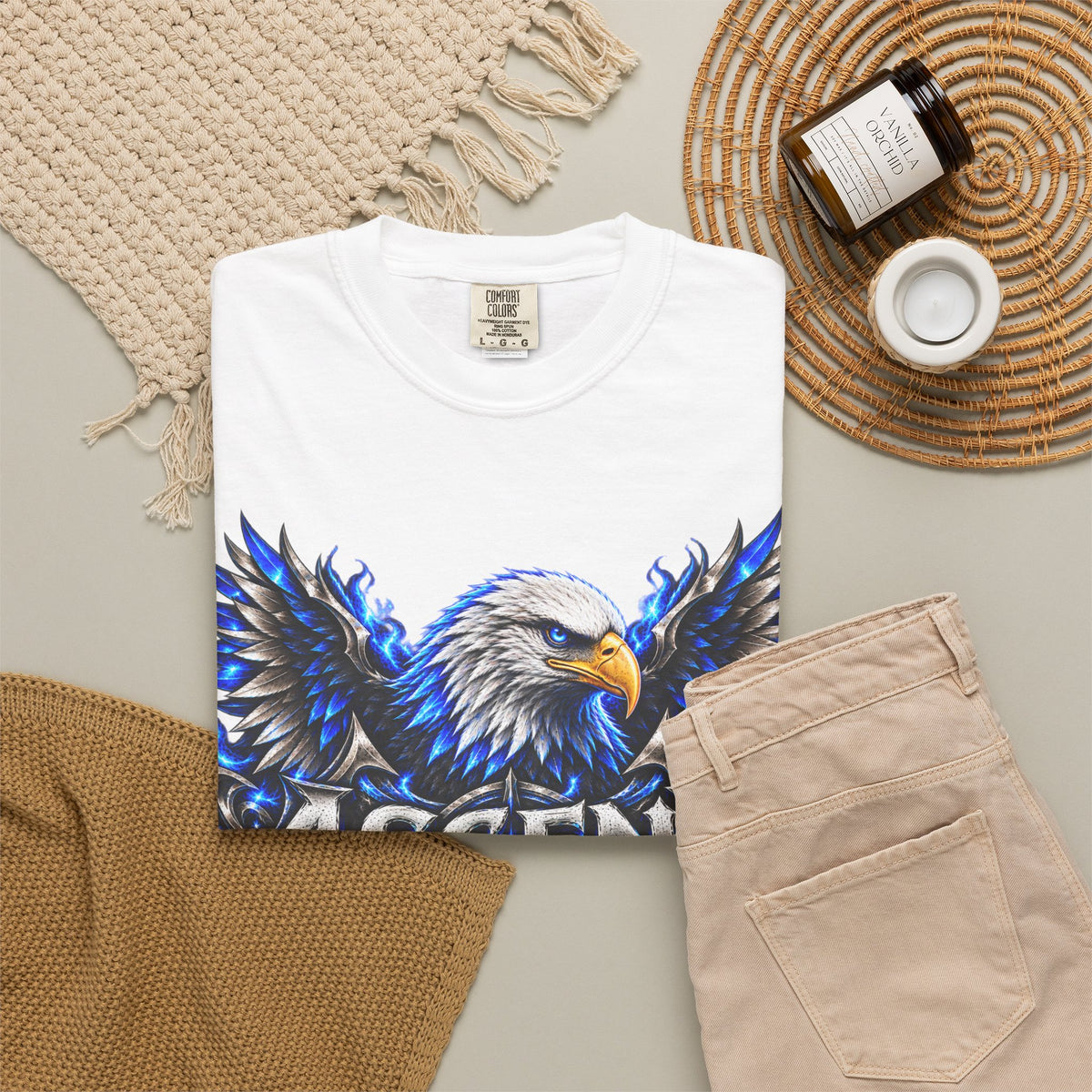 Ascend Eagle T-Shirt — Bold Blue Eagle Graphic Tee