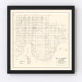 Vintage Map of Ellis County, Oklahoma 1936