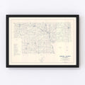 Vintage Map of Garvin County, Oklahoma 1936