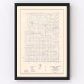 Vintage Map of Beaver County, Oklahoma 1936