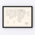 Vintage Map of Love County, Oklahoma 1936