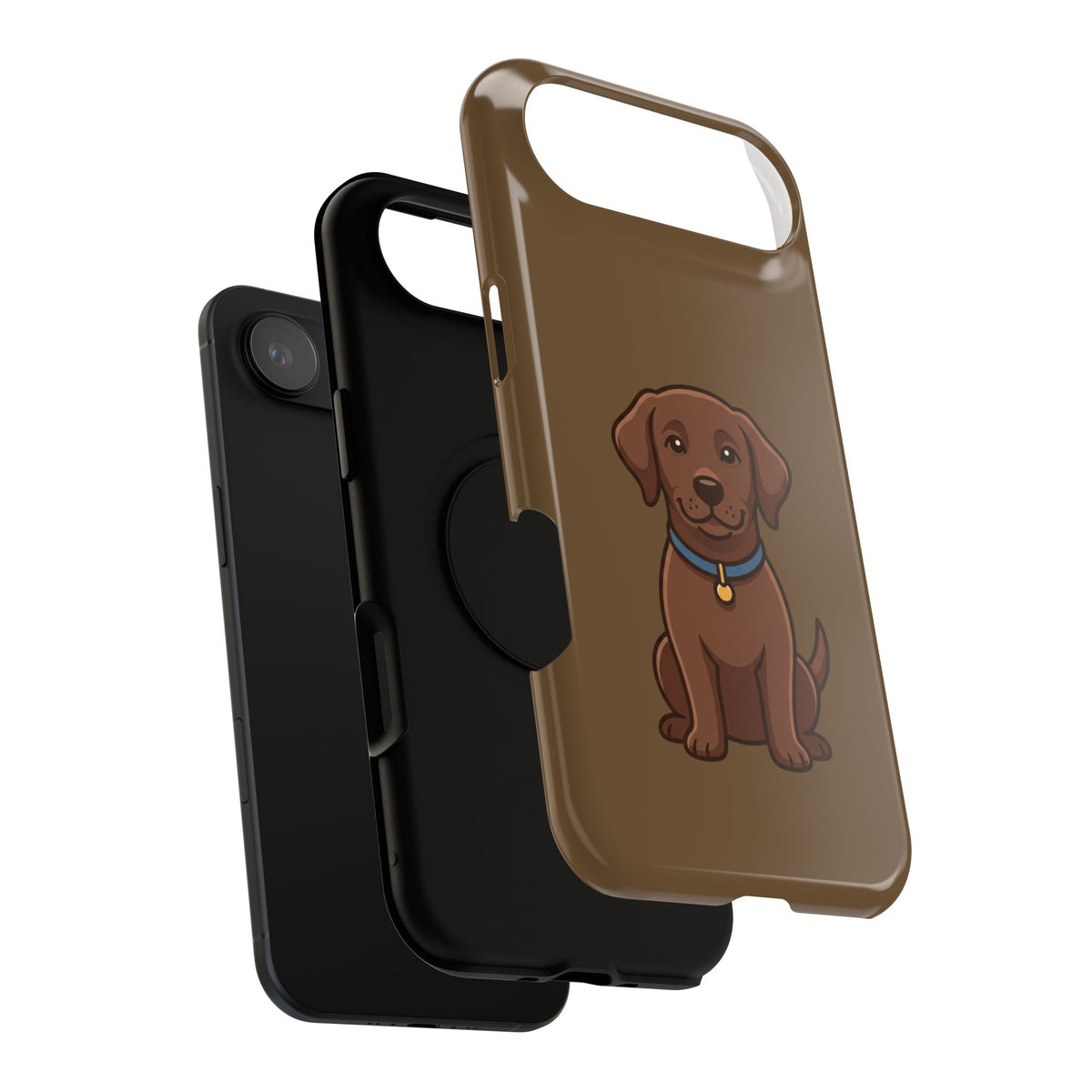 Chocolate Labrador Phone Case — Cute Dog Impact‑Resistant iPhone Cover