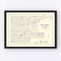 Vintage Map of Noble County, Oklahoma 1936