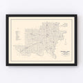 Vintage Map of Jackson County, Oklahoma 1936