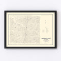 Vintage Map of Kingfisher County, Oklahoma 1936