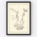 Vintage Coal Harbor Map 1867