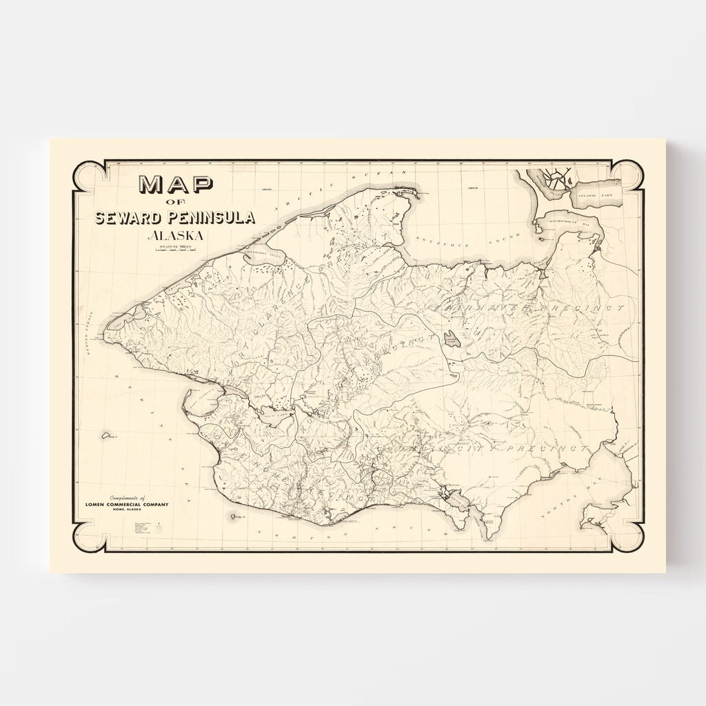 Vintage Seward Peninsula Map 1900