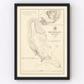 Vintage Port Mulgrave, Yakutat Bay, AK Map 1875