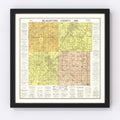 Vintage Map of Blackford County, Indiana 1905